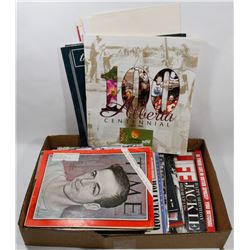 BOX OF ASSORTED MAGAZINES INCL ELVIS & GRETZKY
