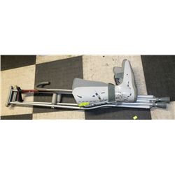 AIR CAST BOOT WITH CRUTCHES AND CANES