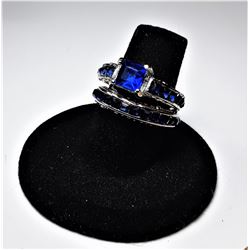 11)  BLUE SAPPHIRE COLORED  ZIRCON 2 PCE