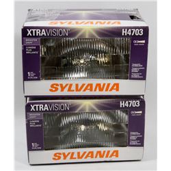 LOT OF TWO SYLVANIA XTRAVISION H4703 HEADLIGHTS