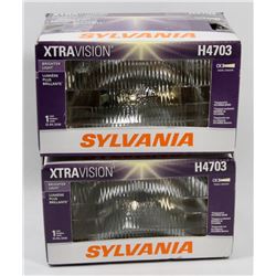 LOT OF TWO SYLVANIA XTRAVISION H4703 HEADLIGHTS