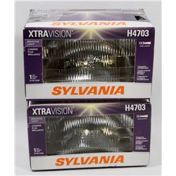 LOT OF TWO SYLVANIA XTRAVISION H4703 HEADLIGHTS