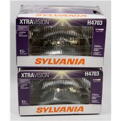 LOT OF TWO SYLVANIA XTRAVISION H4703 HEADLIGHTS