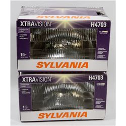 LOT OF TWO SYLVANIA XTRAVISION H4703 HEADLIGHTS