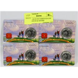 LOT OF 4 RCM DECEMBER SEALED MILLENNIUM QUARTERS