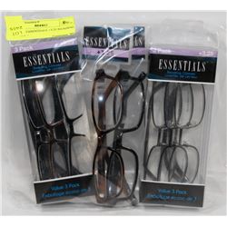 BAG W/8 ESSENTIALS +3.25 READING GLASSES  -