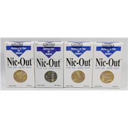 FOUR BOXES OF NIC-OUT NICOTINE & TAR FILTER FOR