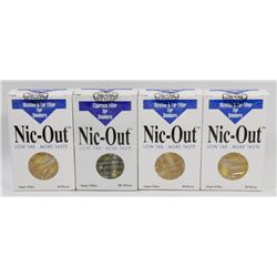 FOUR BOXES OF NIC-OUT NICOTINE & TAR FILTER FOR
