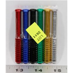 LOT OF 6 ASSORTED COLOUR PIPES