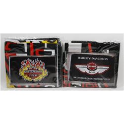 TWO NEW HARLEY DAVIDSON FLAGS