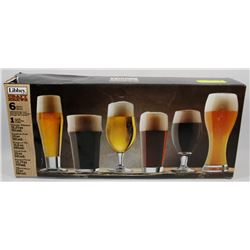 NEW LIBBEY CRAFT BREWS - 6-PC BEER