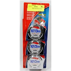 3 NEW LUFKIN TAPE MEASURES