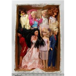 LOT OF 8 VINTAGE COLLECTORS BARBIE'S