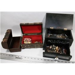 LOT OF 3 JEWELRY BOXES WITH CONTENTS