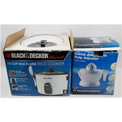 BLACK AND DECKER  RICE COOKER  IN BOX AND JUICER