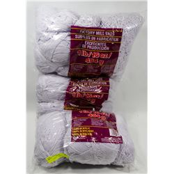 LOT OF-3 LILAC 1LB BAGS OF 100% ACRYLIC