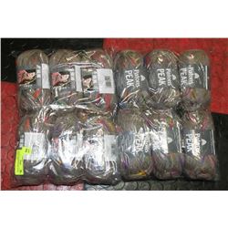 LOT OF 12 PATONS PEAK 90G BALL, COLORWHEEL