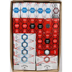 FLAT OF CALLAWAY SOFT RECLAIMED GOLF BALLS.