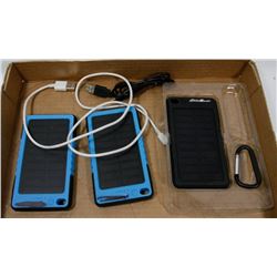 LOT OF 3 NEW EDDIE BAUER SOLAR POWER BANKS 6000MA