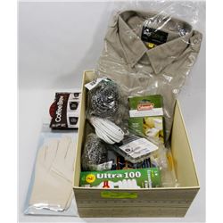 LOT OF NEW ITEMS, CLOTHES , OUTDOOR ITEMS