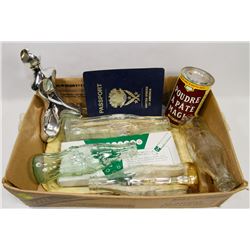 FIGURAL ABSTRACT STATUE, COKE BOTTLES  & ASSORTED