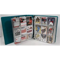 BINDER OF OVER 490 HOCKEY CARDS - ASSORTED SETS &