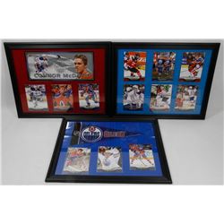 LOT OF 3 CONNOR MCDAVID FRAMED CARD PICTURES