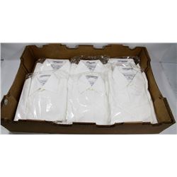 6 NEW ASSORTED WHITE  DRESS SHIRTS