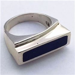 3) STERLING SILVER LAPIS LAZULI RING SIZE 8.75