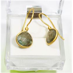 10) STERLING SILVER LABRADORITE EARRINGS