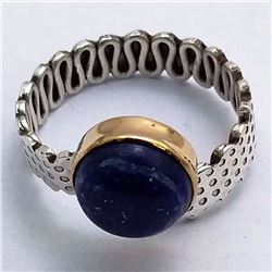 72) STERLING SILVER LAPIS RING SIZE 11