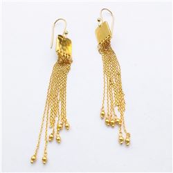 75) STERLING SILVER GOLD PLATED DANGLING EARRINGS