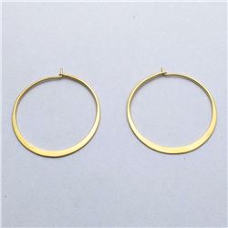 81) STERLING SILVER GOLD PLATED HOOP EARRINGS