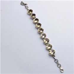 91) STERLING SILVER LEMON QUARTZ BRACELET