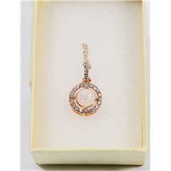 WHITE OPAL GOLD TONE NECKLACE