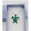Image 1 : TURTLE OPAL SILVER TONE NECKLACE