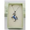 Image 1 : BLUE OPAL HORSE NECKLACE
