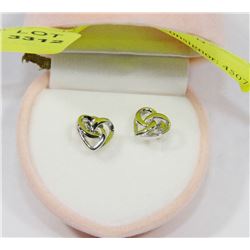.925 SILVER MINI HEART STUD EARRINGS