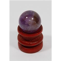 AMETHYST HEALING SPHERE ON STAND