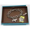 Image 1 : STERLING SILVER CHARM BRACELET WITH CHARMS