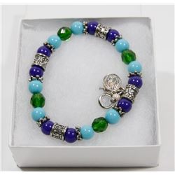 BLUE PANDORA STYLE BRACELET