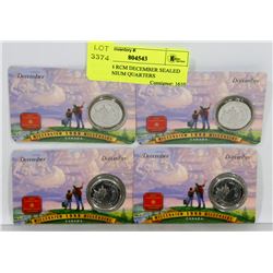 LOT OF 4 RCM DECEMBER SEALED MILLENNIUM QUARTERS