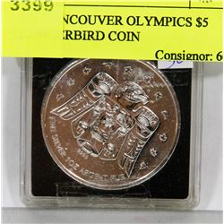 2009 VANCOUVER OLYMPICS $5 THUNDERBIRD COIN