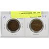 Image 1 : LOT OF 2 LARGE PENNIES, 1884 AND 1908