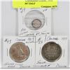 Image 1 : LOT OF 3 CANADIAN COINS , 1910 DIME 1967 HALF