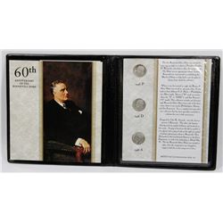 60TH ANNIVERSARY OF THE ROOSEVELT DIME, FOLDER