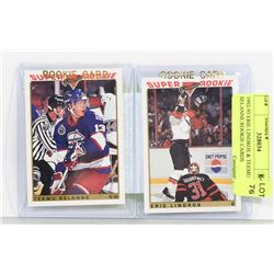 1992-93 ERIE LINDROS & TEEMU SELANNE ROOKIE CARDS