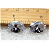 Image 1 : 10)  LOT OF 2 MATCHED OVAL WHITE ZIRCON