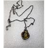 Image 1 : 18)  SILVER TONE & PERIDOT COLORED