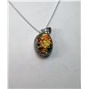 Image 1 : 9)  GREEN & GOLD FIRE AMMOLITE OVAL